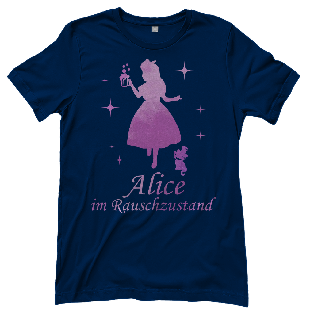 Alice im Rauschzustand - Prinzessin Aquarell - Damenshirt Navy