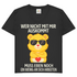 Damen V-Neck T-Shirt Muss an sich Arbeiten Glücksbärchi Black