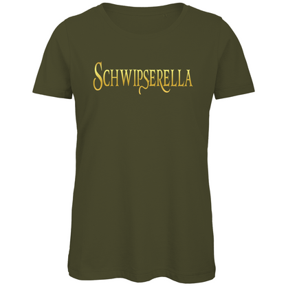 Schwipserella - Prinzessin Gold - Damen Premium Bio T-Shirt Khaki