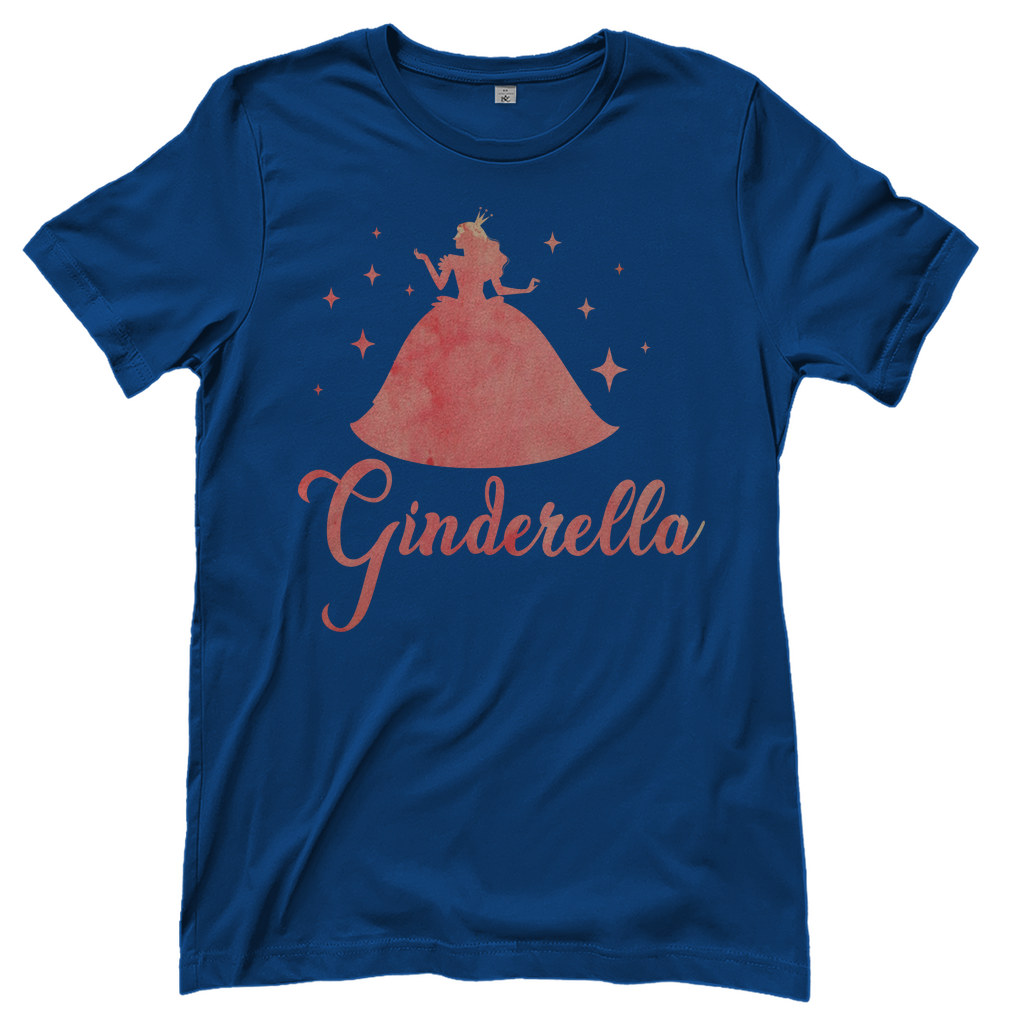 Ginderella - Prinzessin Aquarell - Damenshirt Royal Blue
