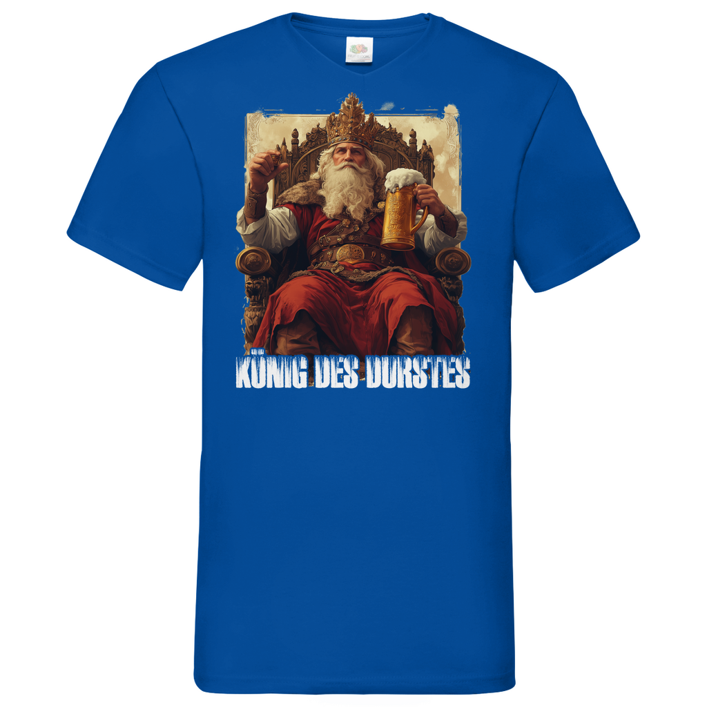 König des Durstes - Herren V-Neck Shirt Royal Blue