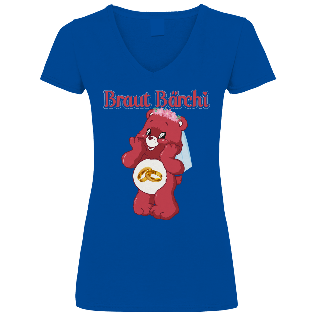 Braut Bärchi - Glücksbärchi - V-Neck Damenshirt