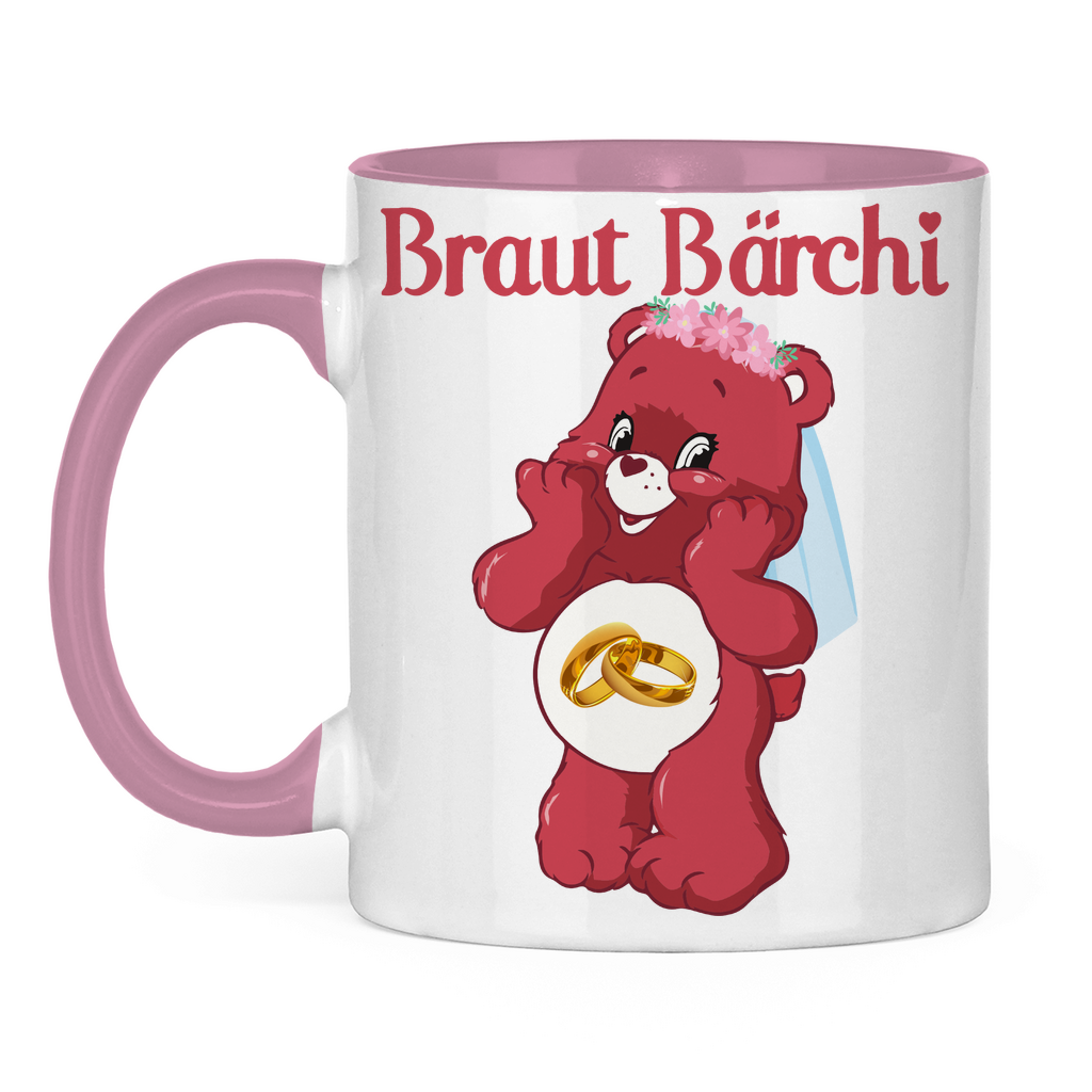 Braut Bärchi - Glücksbärchi - Tasse zweifarbig Pink