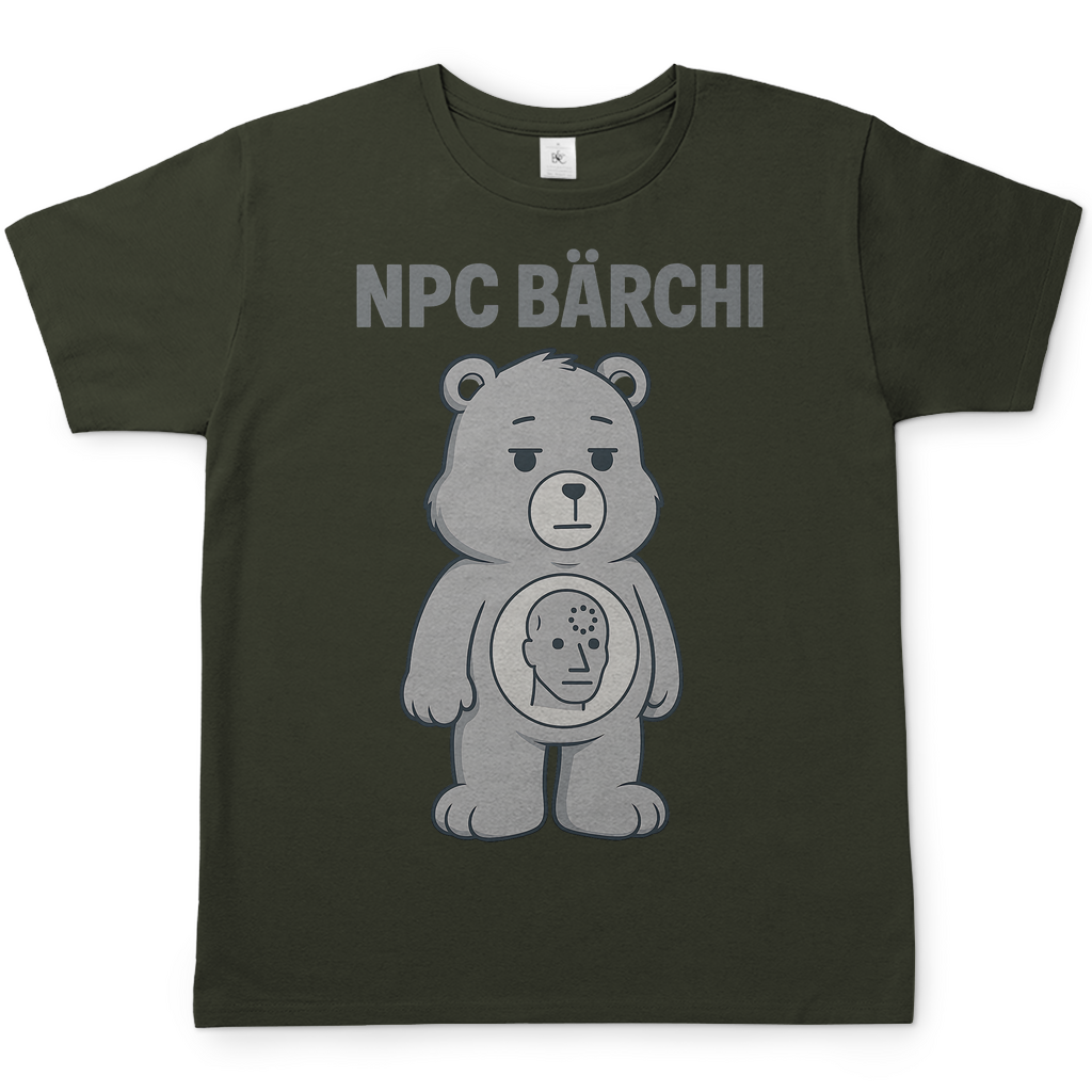 NPC Bärchi - Glücksbärchi - Herren T-Shirt Urban Khaki