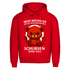 Heute möchte ich was mit Menschen machen Schubsen wäre toll Herren Premium Bio Hoodie Red