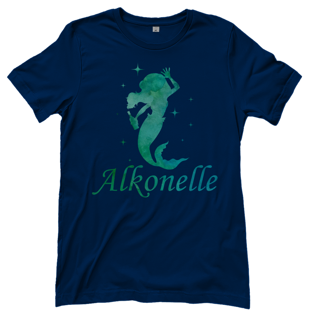 Alkonelle - Prinzessin Aquarell - Damenshirt Navy