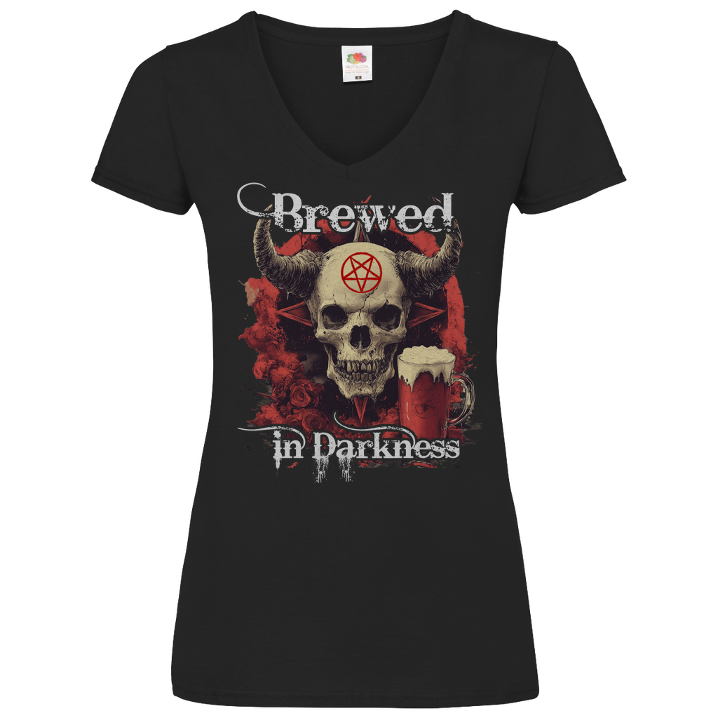 Brewed in Darkness - V-Neck Damenshirt