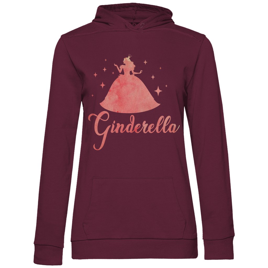 Ginderella - Prinzessin Aquarell - Damen Hoodie Wine