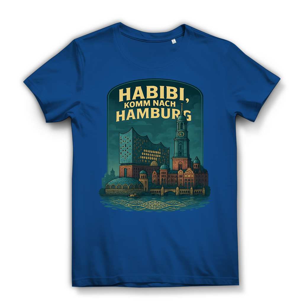 Habibi komm nach Hamburg - Damen Premium Bio T-Shirt Royal Blue