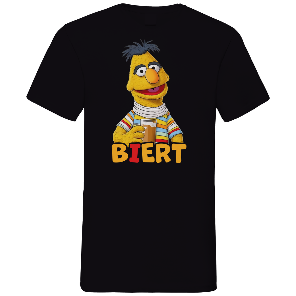 Sesamstraße - Bert Biert - Herren V-Neck Shirt Black