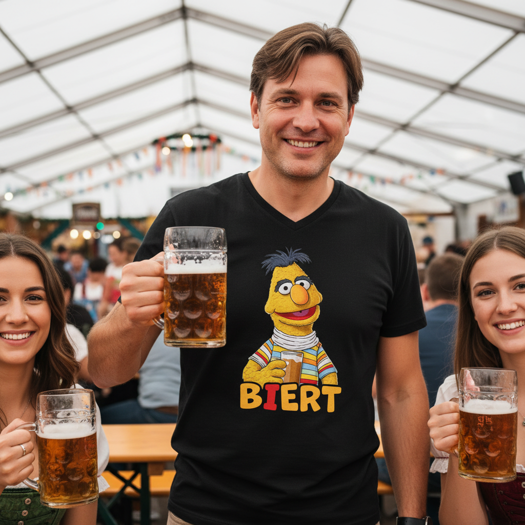 Sesamstraße - Bert Biert - Herren V-Neck Shirt