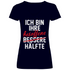 Ich bin ihre besoffene Hälfte - V-Neck Damenshirt Deep Navy