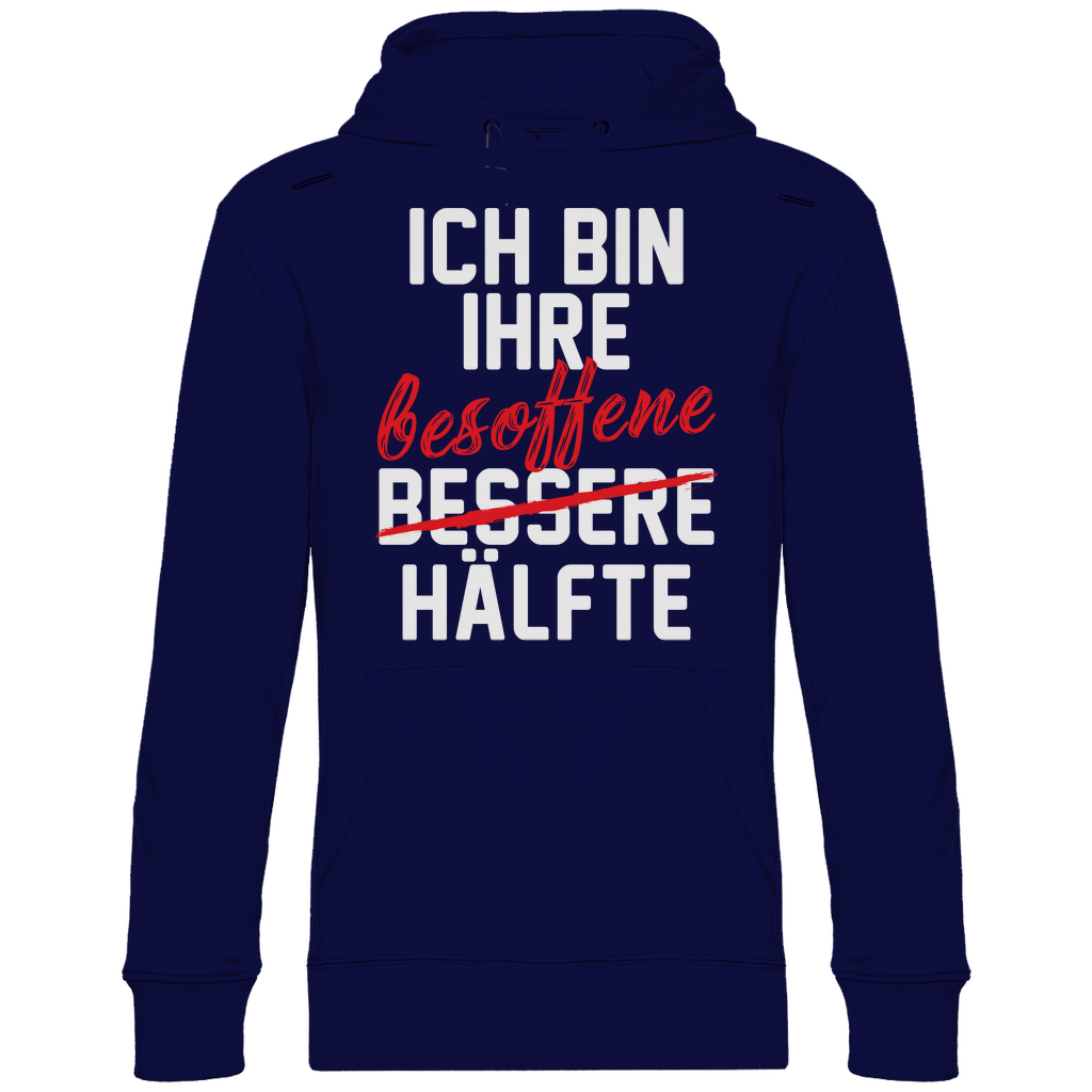 Ich bin ihre besoffene Hälfte - Unisex Hoodie Navy Blue