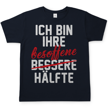 Ich bin ihre besoffene Hälfte - Herren Shirt Navy