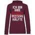 Ich bin ihre besoffene Hälfte - Damen Hoodie Wine