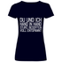 Du und ich Hand in Hand - V-Neck Damenshirt Deep Navy
