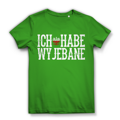 Ich habe wyjebane Damen Bio T-Shirt Polnisch Slang Weißadler Statement Spruch