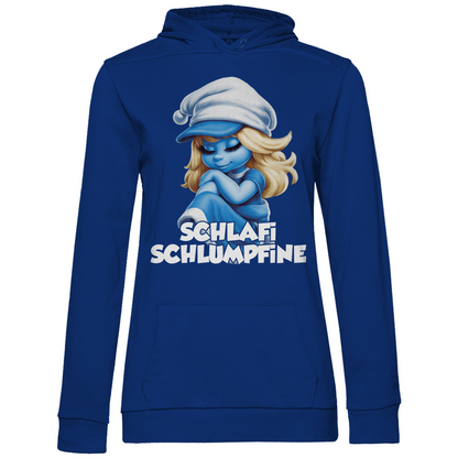 Schlafi Schlumpfine Grafik - Damen Hoodie Royal