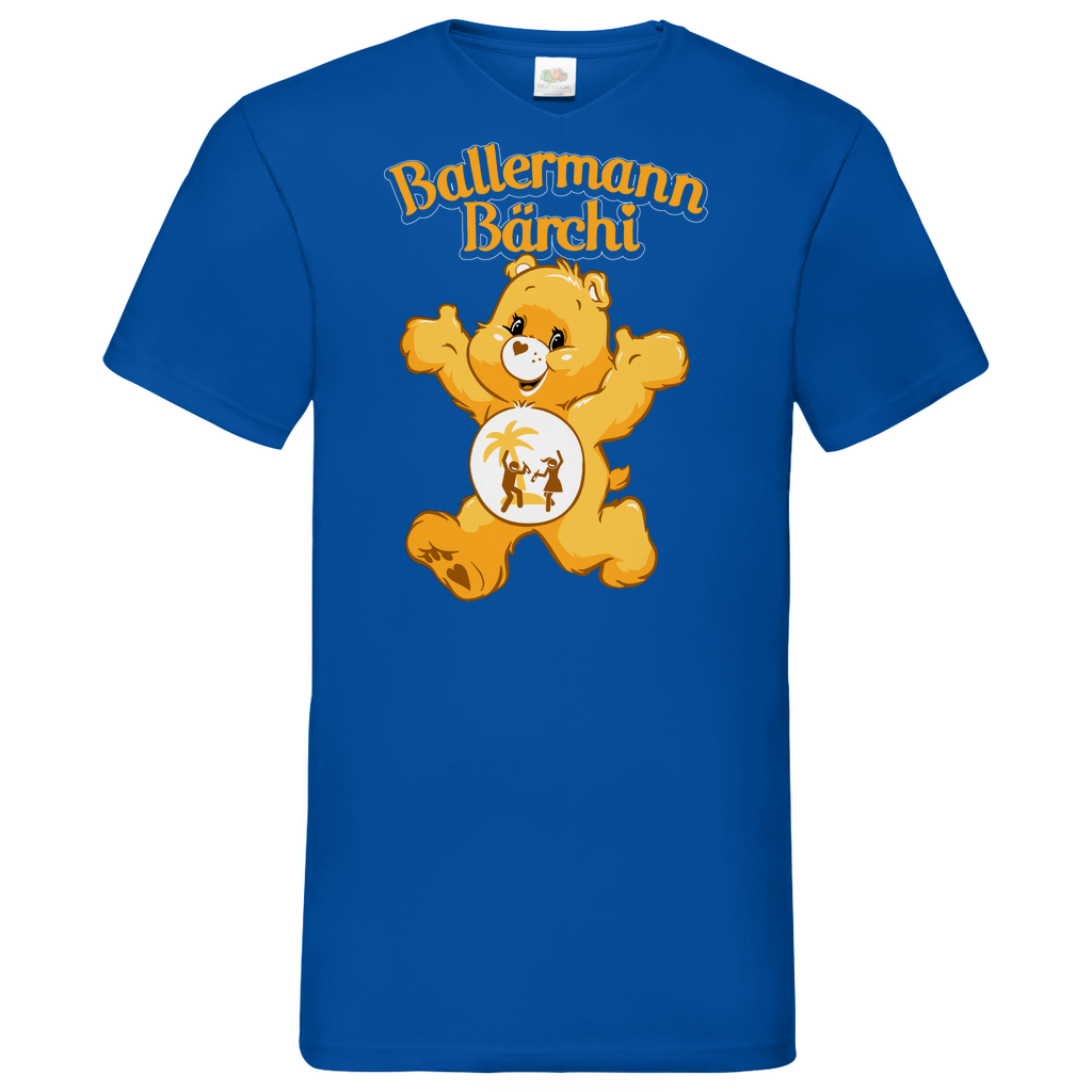 Ballermann Bärchi - Glücksbärchi - Herren V-Neck Shirt Royal Blue