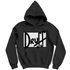 Herren Hoodie druﬀ – Bold Retro Logo Design im Cartoon-Style Jet Black