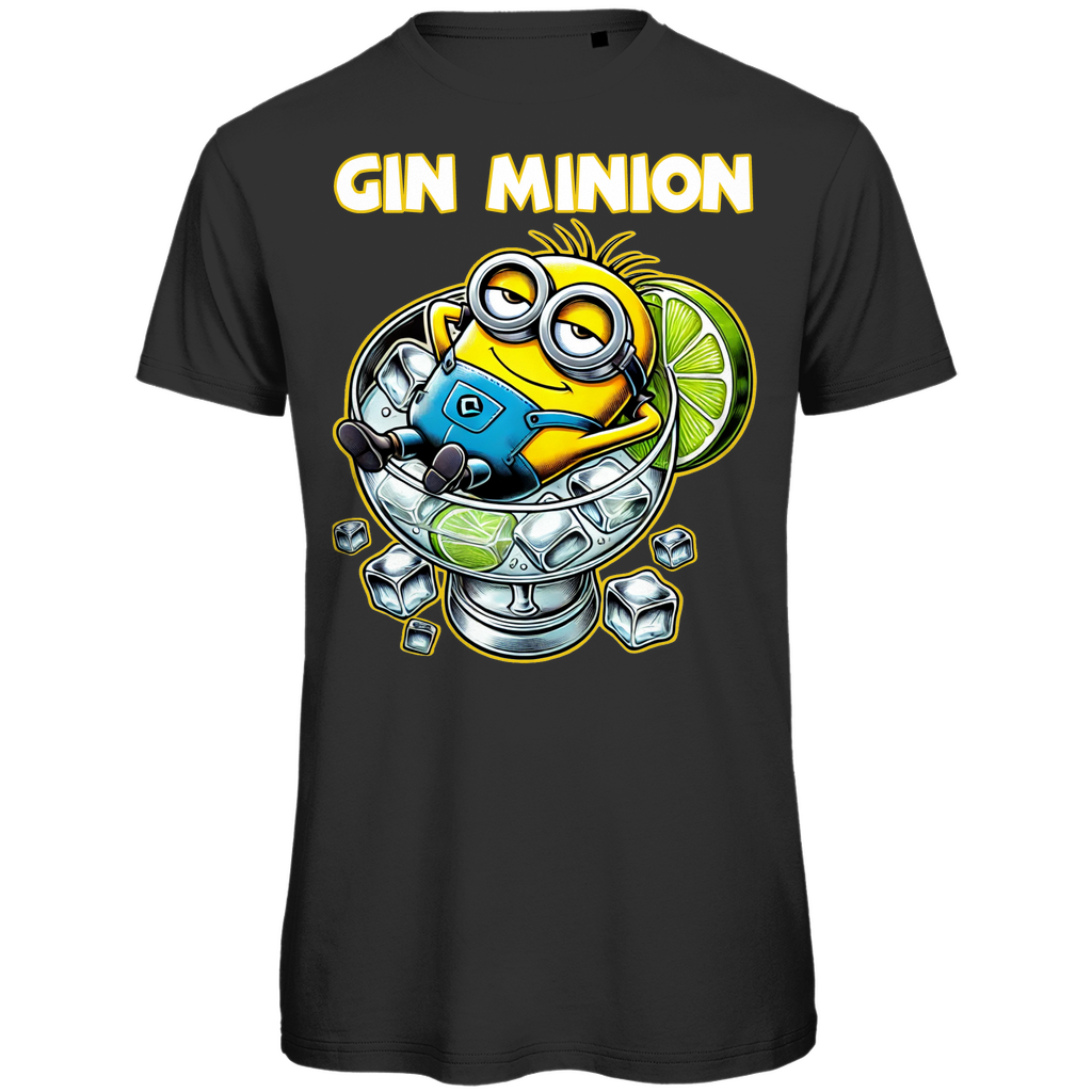Gin Minion Herren T-Shirt - Bio Baumwolle, Lustiges Design, Premium Qualität, Öko-Shirt