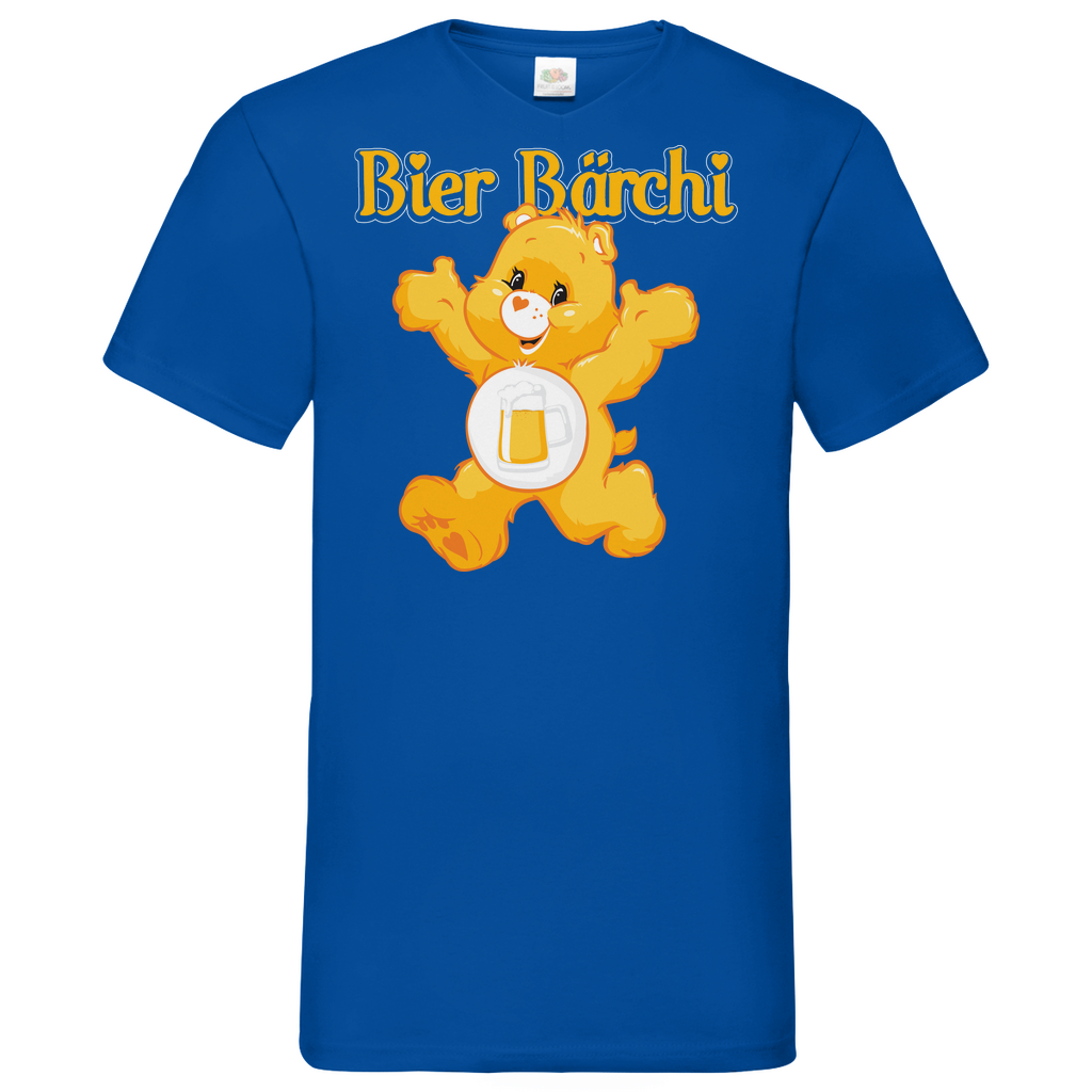Bier Bärchi - Glücksbärchi - Herren V-Neck Shirt Royal Blue