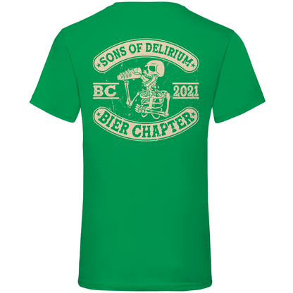 Sons of Delirium BC 2021 Bier Chapter - Herren V-Neck Shirt Kelly Green