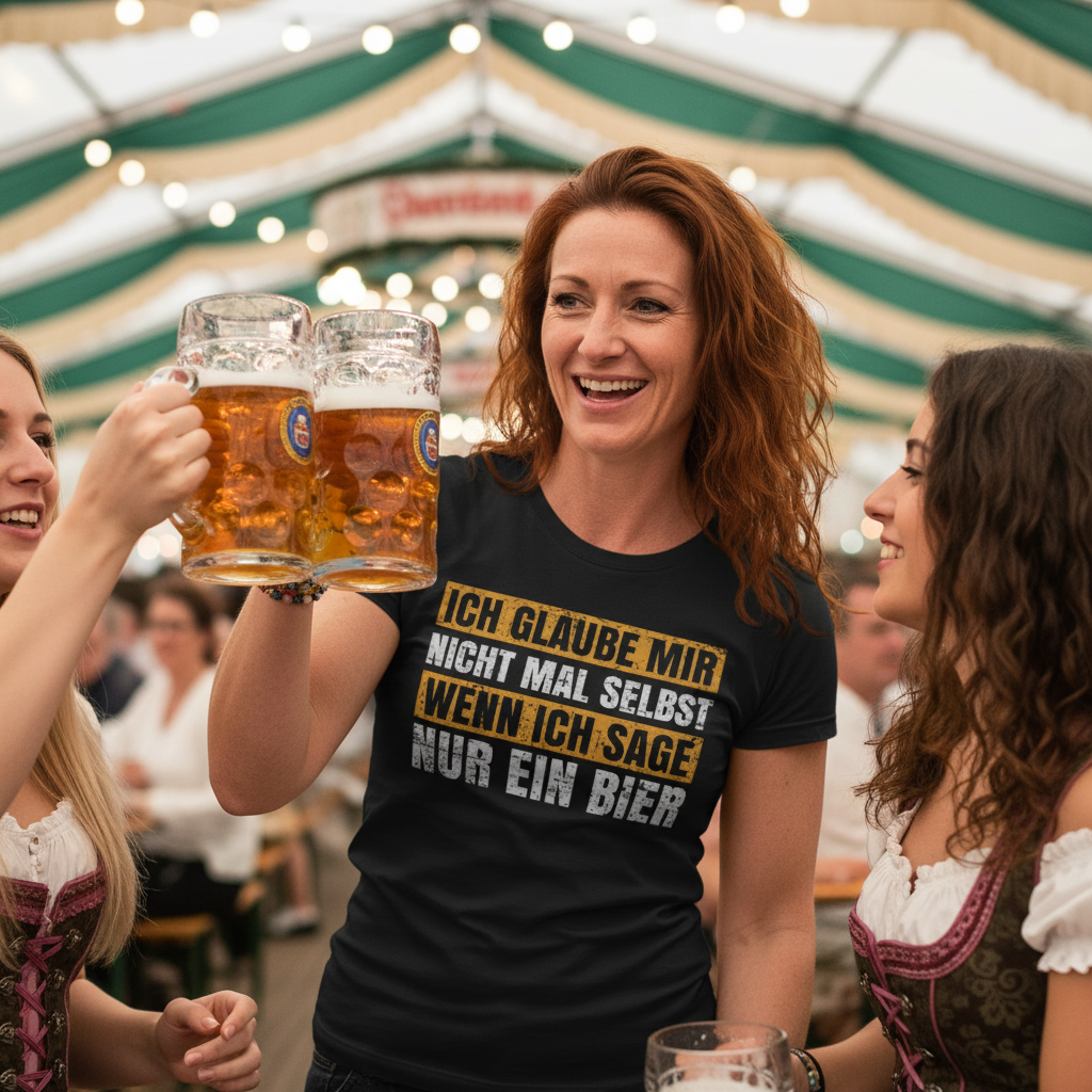 Ich glaube mir nicht mal selbst wenn ich sage nur ein Bier - Damenshirt