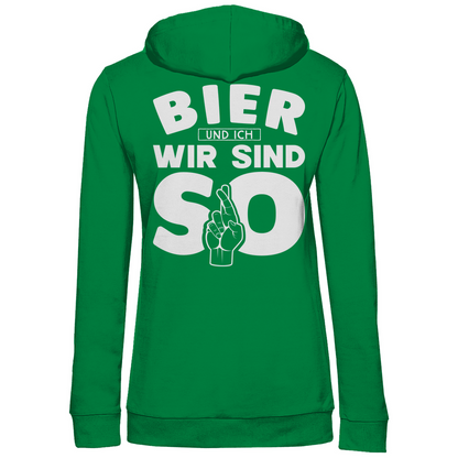 Bier und ich wir sind so - Damen Hoodie Kelly Green