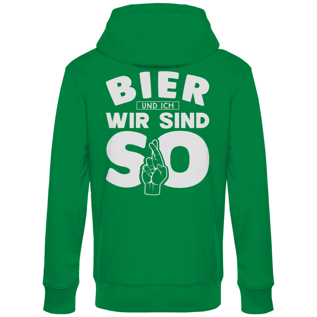 Bier und ich wir sind so - Unisex Hoodie Kelly Green