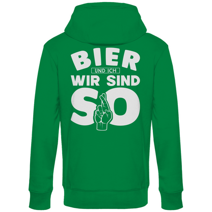 Bier und ich wir sind so - Unisex Hoodie Kelly Green