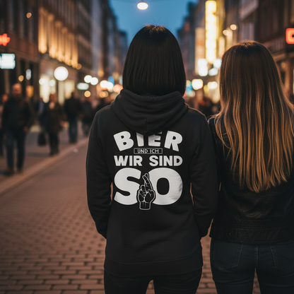 Bier und ich wir sind so - Damen Hoodie