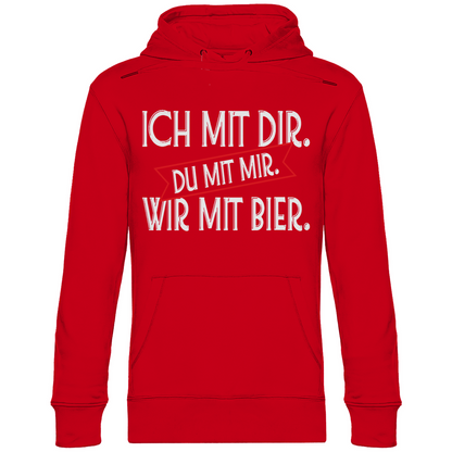 Ich mit dir. Du mit mir. Wir mit Bier. - Unisex Hoodie Red