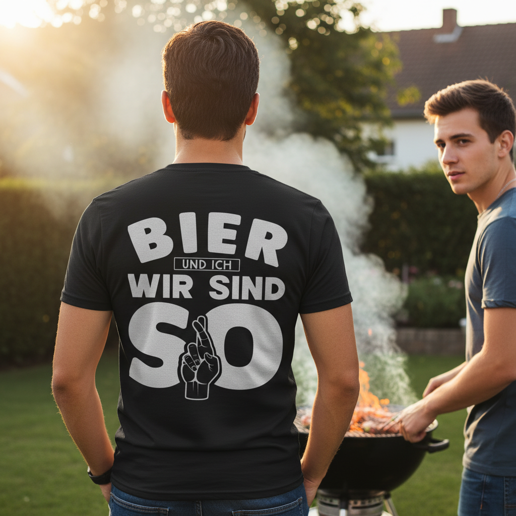 Bier und ich wir sind so - Herren Shirt