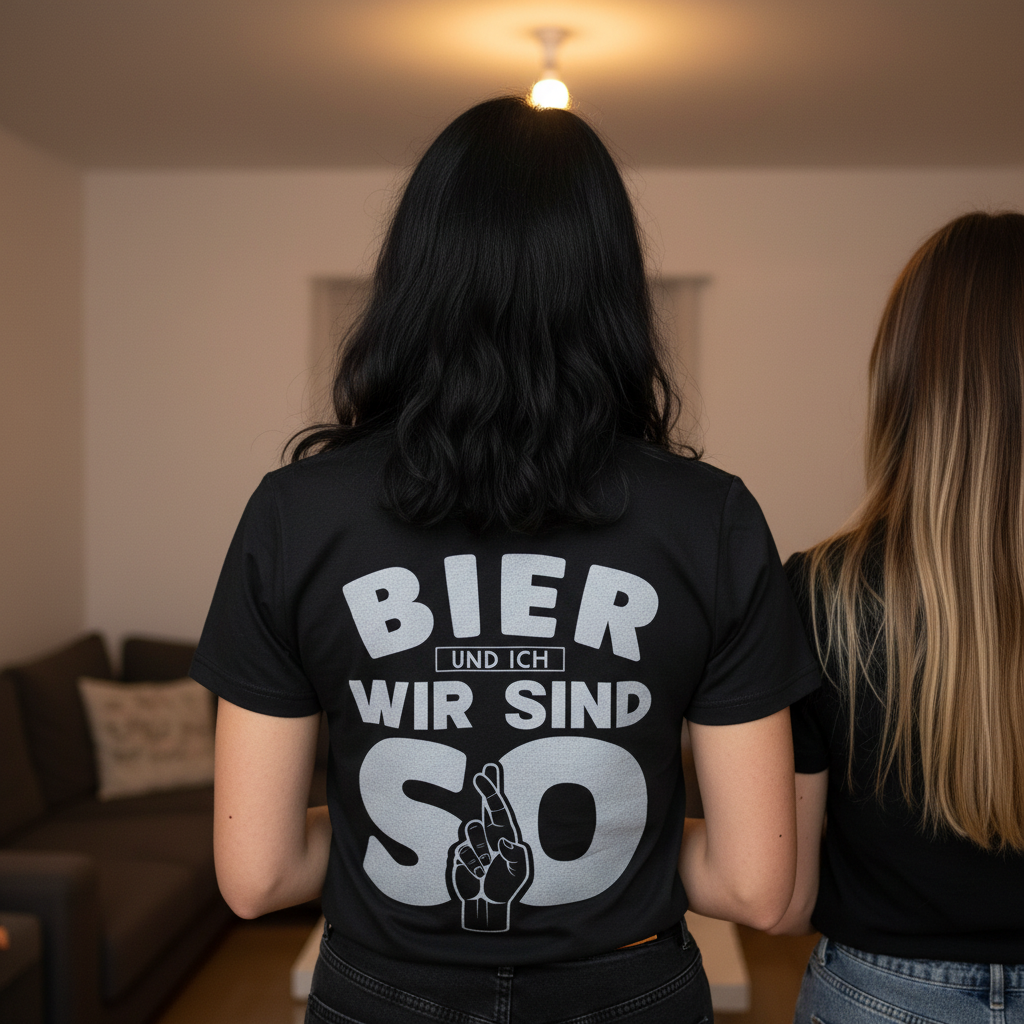 Bier und ich wir sind so - Damenshirt