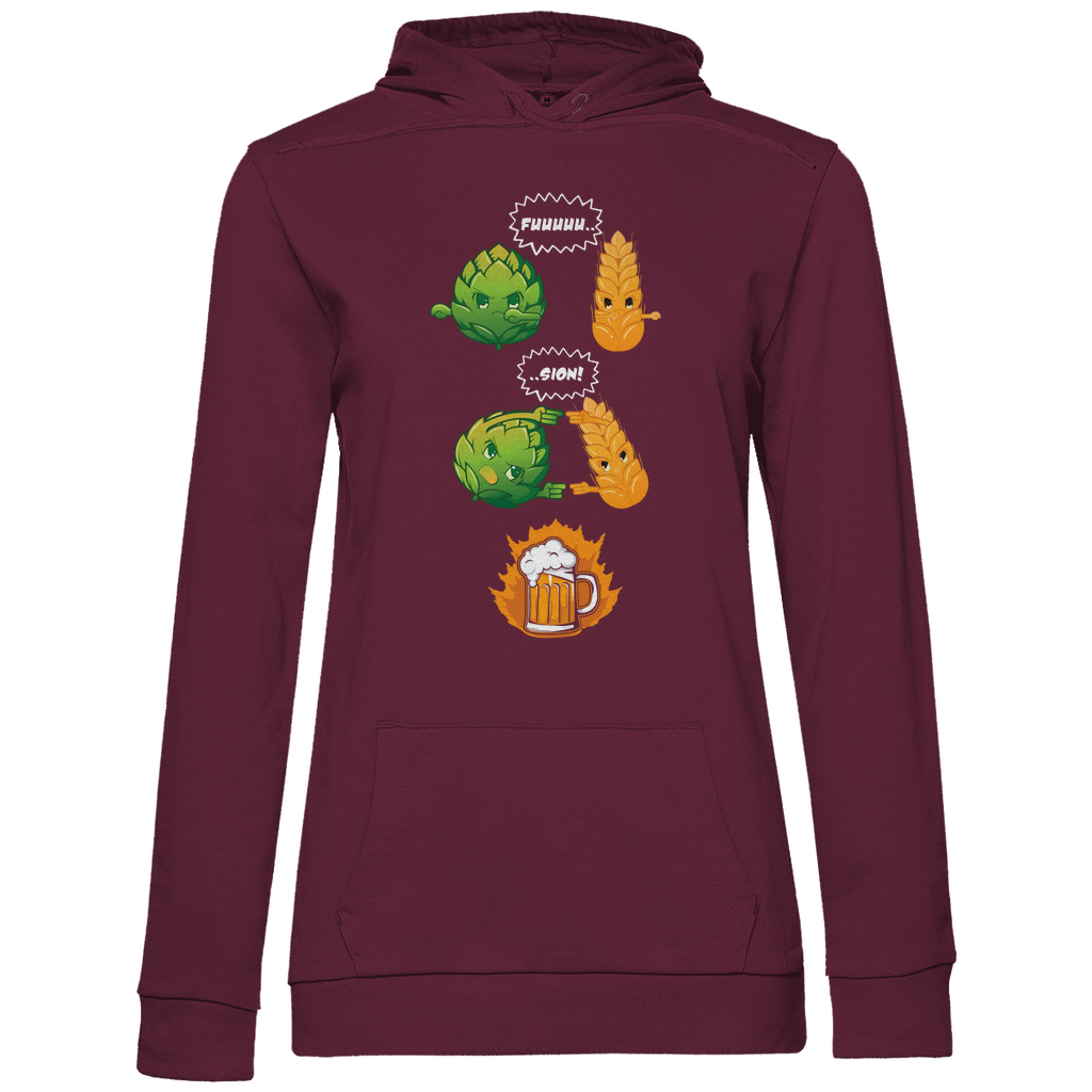 Bier Fusion - Damen Hoodie Wine