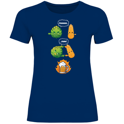 Bier Fusion - Damenshirt Navy