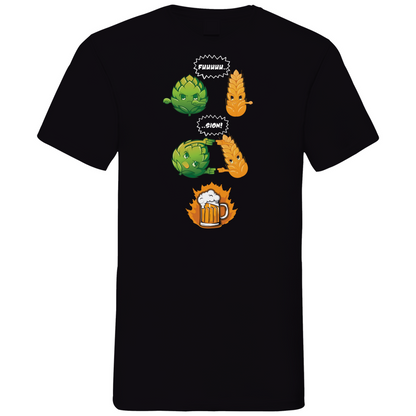 Bier Fusion - Herren V-Neck Shirt Black