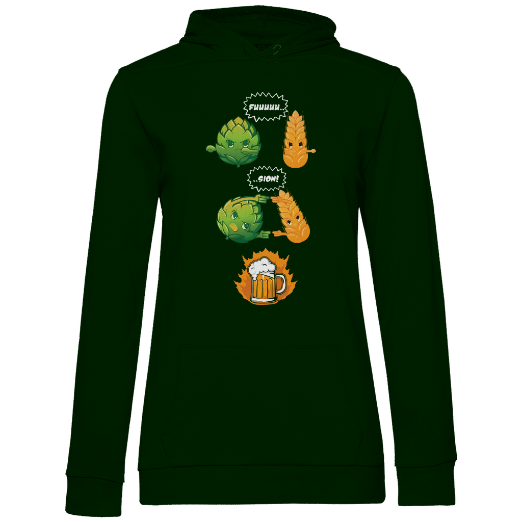 Bier Fusion - Damen Hoodie Forest Green