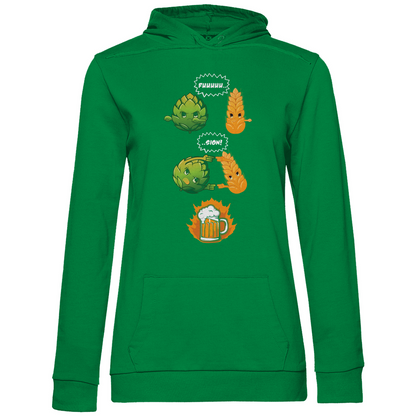 Bier Fusion - Damen Hoodie Kelly Green