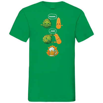 Bier Fusion - Herren V-Neck Shirt Kelly Green