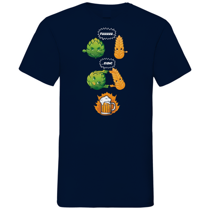 Bier Fusion - Herren V-Neck Shirt Navy