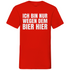 Ich bin nur wegen dem Bier hier - Herren V-Neck Shirt Red