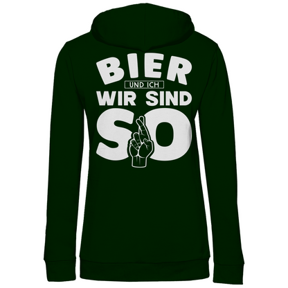 Bier und ich wir sind so - Damen Hoodie Forest Green