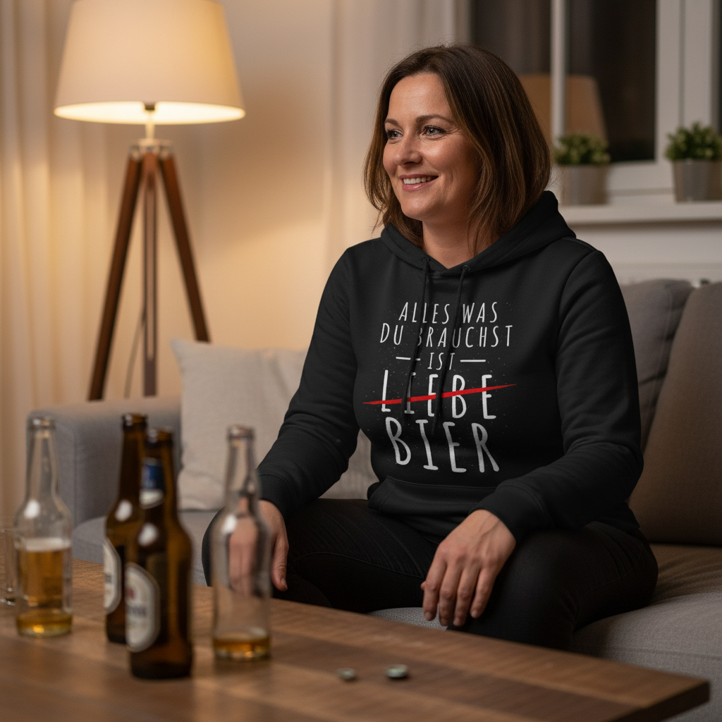 Alles was du brauchst ist Bier - Damen Hoodie