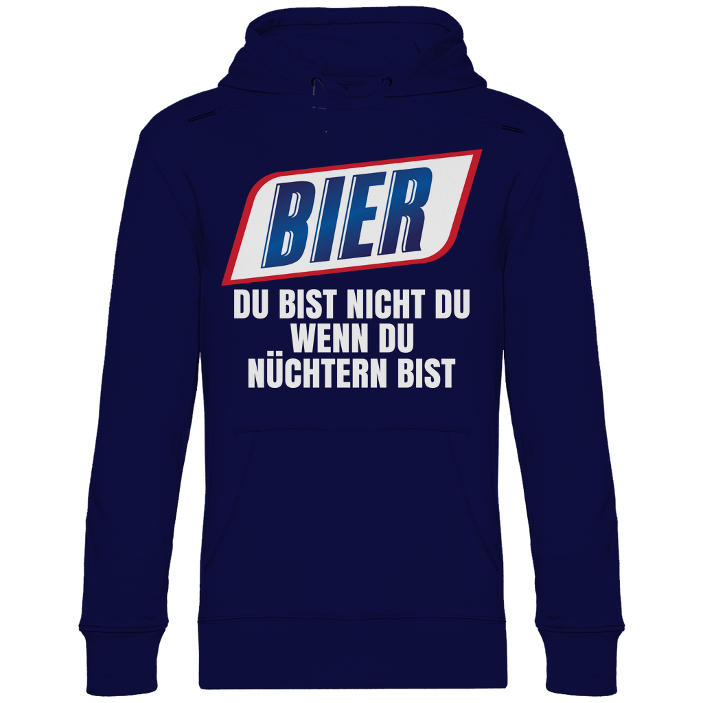Bier du bist nicht du wenn du nüchtern bist - Unisex Hoodie Navy Blue
