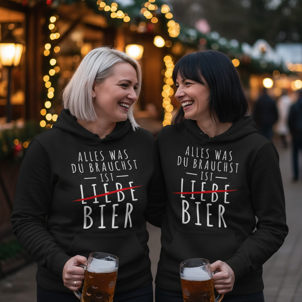 Alles was du brauchst ist Bier - Damen Hoodie