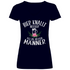 Bier knallt besser als die meisten Männer - V-Neck Damenshirt Deep Navy