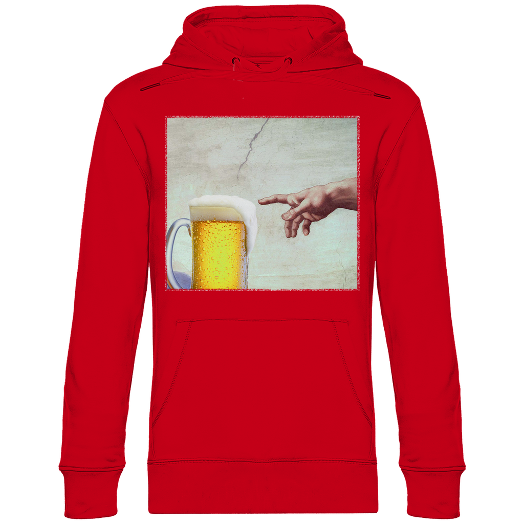 Gottes Hand mit Bier - Unisex Hoodie Red