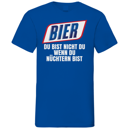 Bier du bist nicht du wenn du nüchtern bist - Herren V-Neck Shirt Royal Blue
